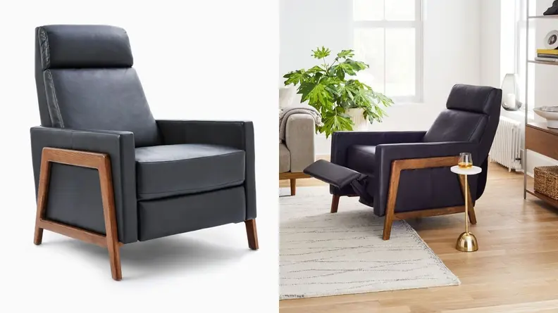 West Elm Leather Recliner
