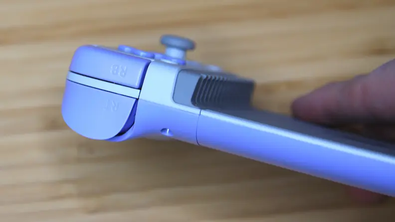 The trigger buttons of the gamepad.