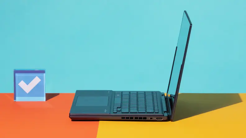 Side view of the 2024 Asus Zenbook Duo laptop.