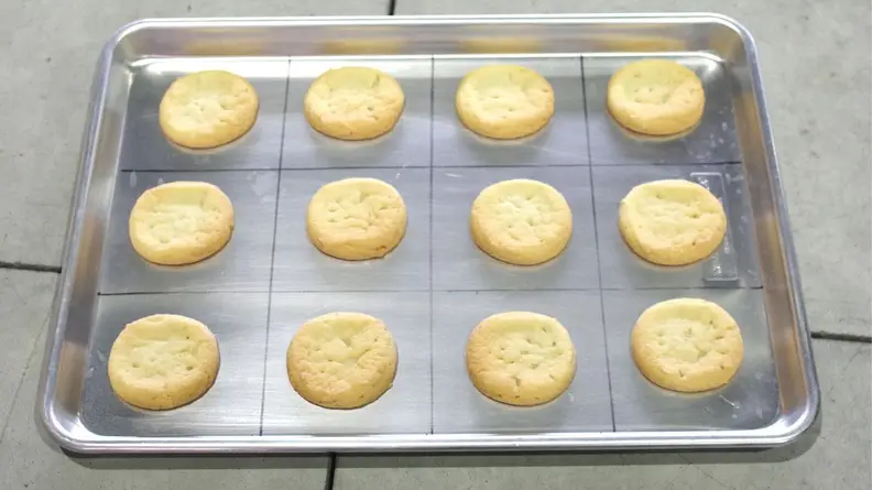 Cookies baked in the test range.