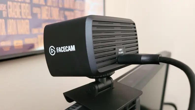 A back view of a webcam