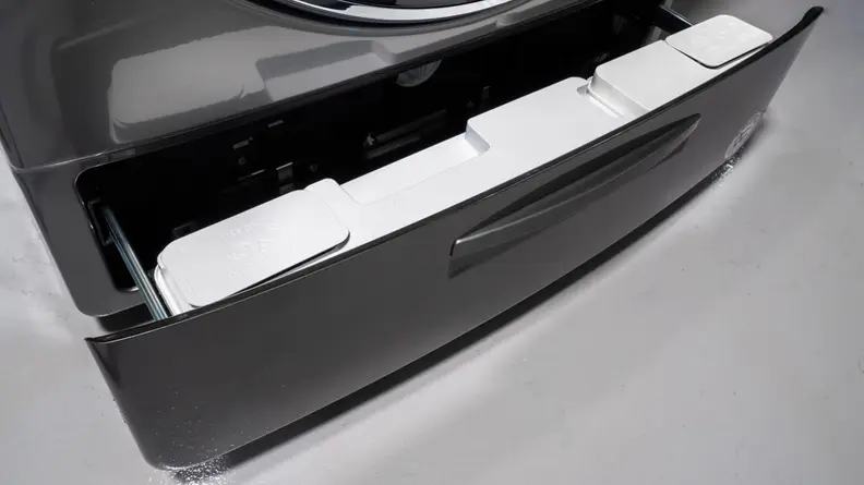 A shot of the Whirpool WFW9620HC front-load washing machine's detergent dispenser.