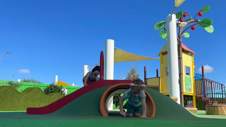 Kids on the playground at Peppa Pig's Theme Park
