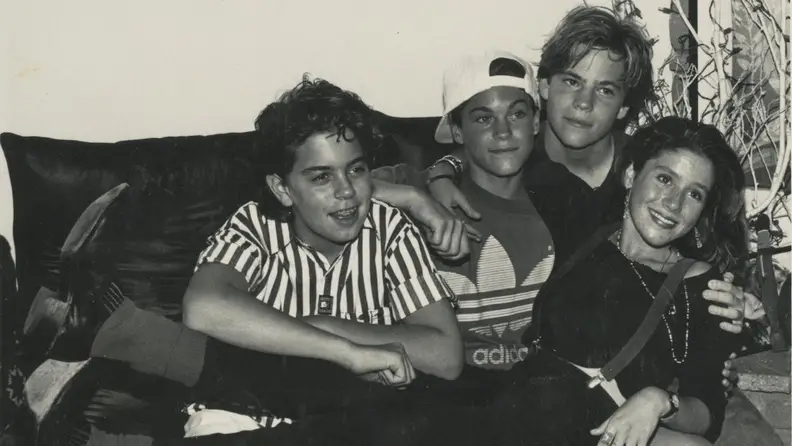 Soleil Moon Frye, Stephen Dorff, Brian Austen Green, and  Balthazar Getty as children in "Kid 90," one of the best celebrity documentaries to stream now.