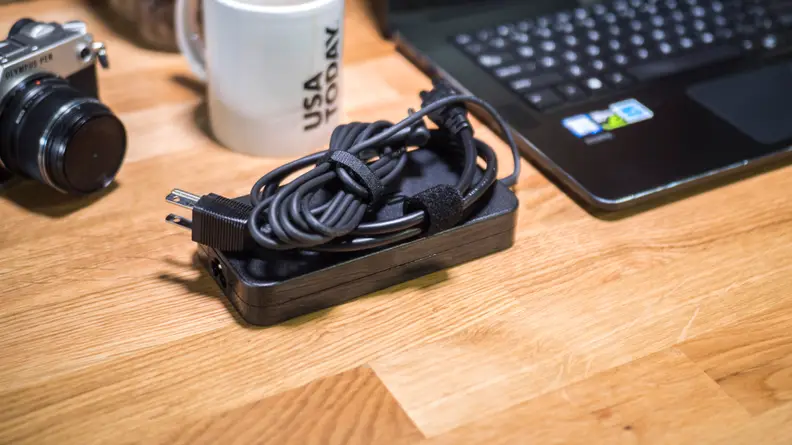 Though the ZenBook isn't that heavy, it uses a huge, bulky charger that takes up tons of room in your bag.