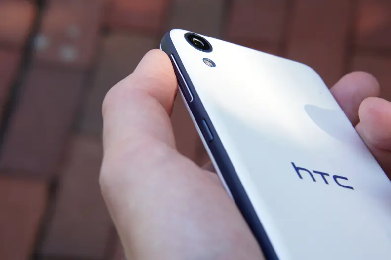HTC Desire 626 volume rocker closeup