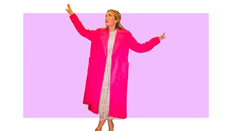hot pink long coat