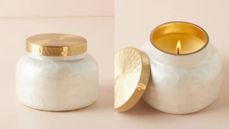 Two images of the Capri Blue Volcano Candle