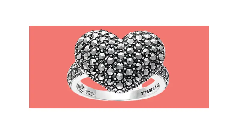 silver heart ring