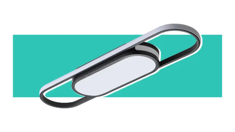 The Muscato Acrylic LED Flush Mount in front of a background.