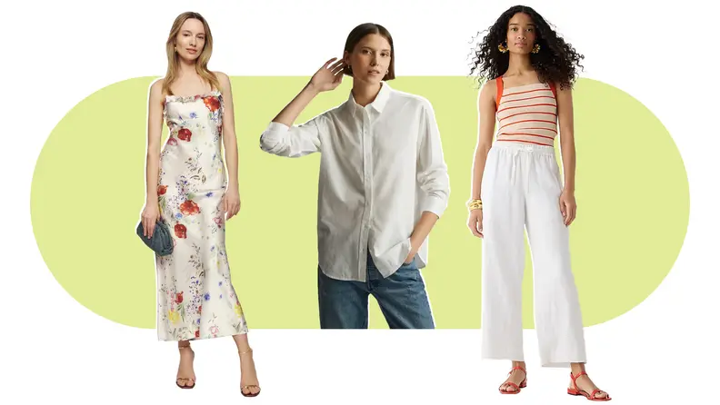 Models wearing a variety of cotton and linen.