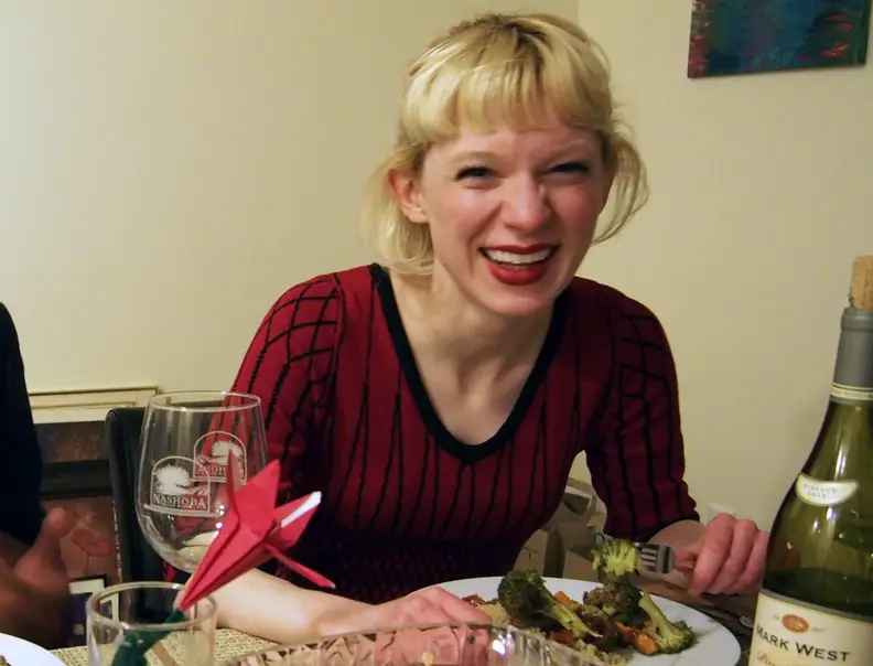 eating dinner