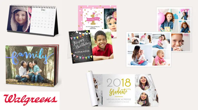 Walgreens Photo Printing Services on cards and calendar