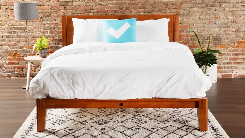 The bed frame in full use.