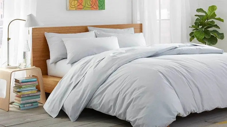 Brooklinen sheets on bed