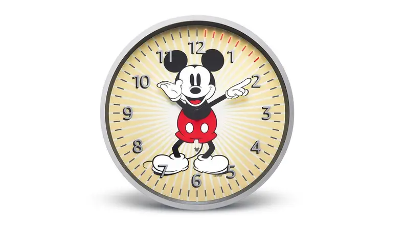 A picture of the Echo Wall Clock with Mickey Mouse in the middle