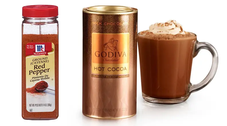 Cayenne and hot chocolate
