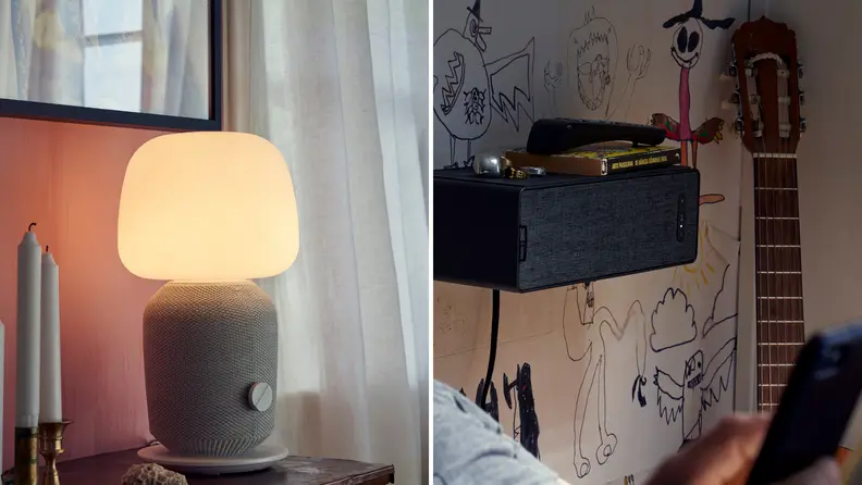 Two Ikea Symfonisk speakers