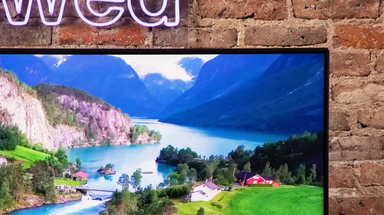 Close-up view of the screen of the Hisense U7K television.