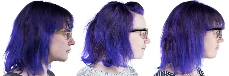 Nexxus works just as well on real hair. Sam Gordon got a fresh dye job and used Nexxus shampoo to preserve her brand new dye job (left) after one wash (middle) and after five washes (right).