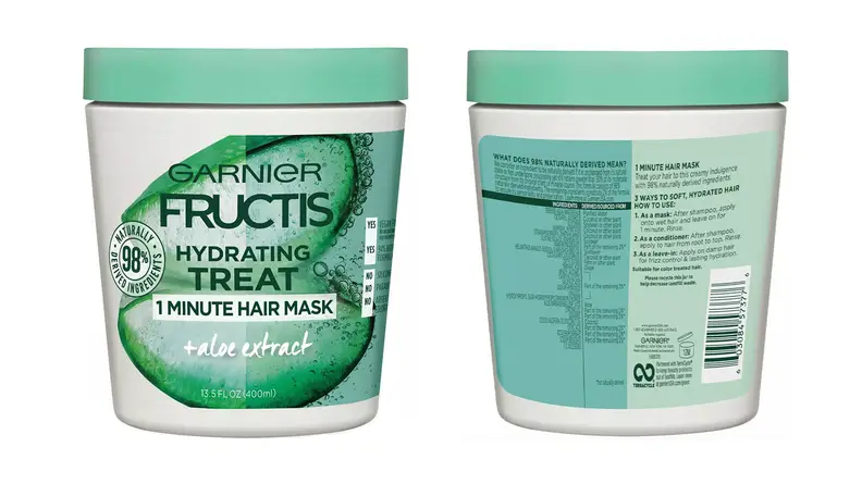 A photo of the Garnier Fructis 1 Minute Nourishing Hair Mask.