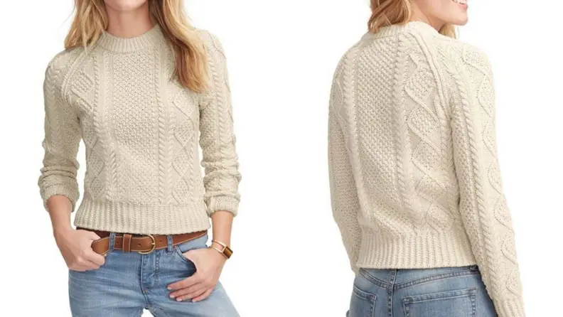 Cable knit sweater