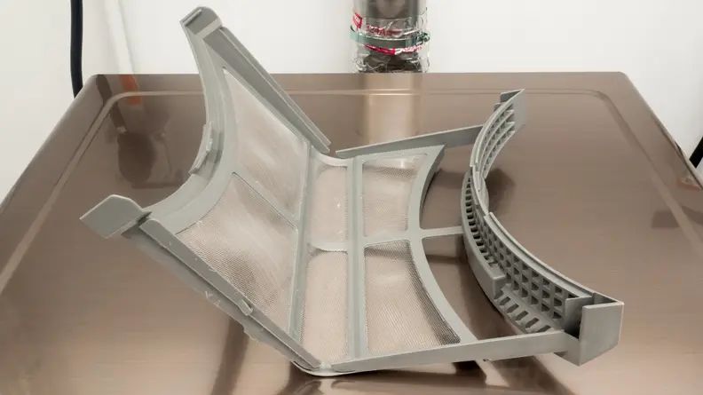 A Samsung DVE45R6100C dryer's lint filter