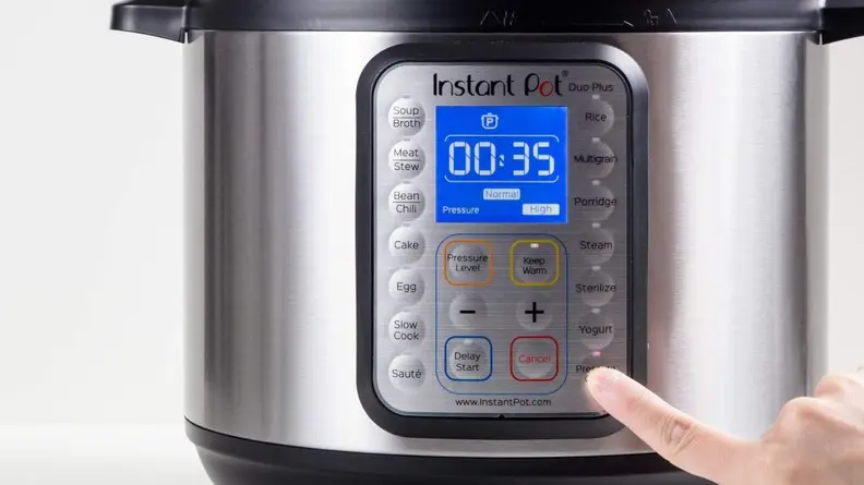 Instant Pot close-up on control panel