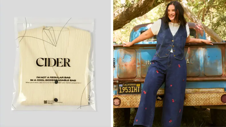 Cider clothes in packaging and model