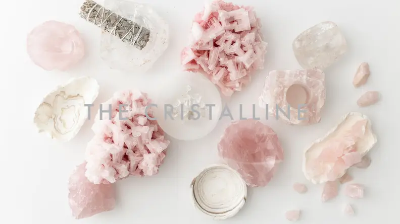 pink and white crystals