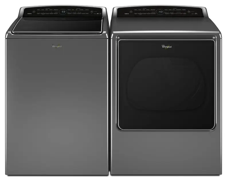 Whirlpool WTW8700EC0 and WED8700EC0 smart washer and dryer pair
