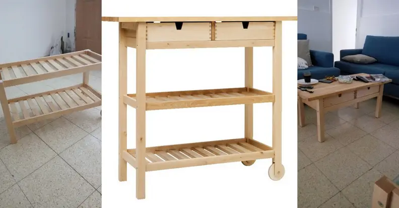 An inexpensive, easily hackable Ikea kitchen cart