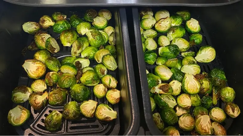 Air fried Brussels sprouts.