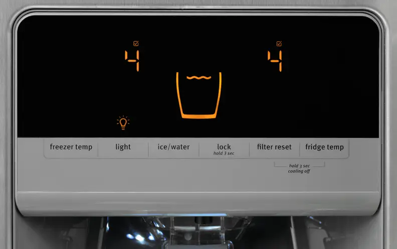 The Maytag MSF21D4MDM's controls certainly look sleek, but are less precise than we'd like.