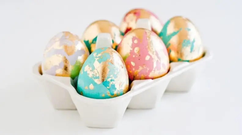 Gold Leaf Easter Eggs