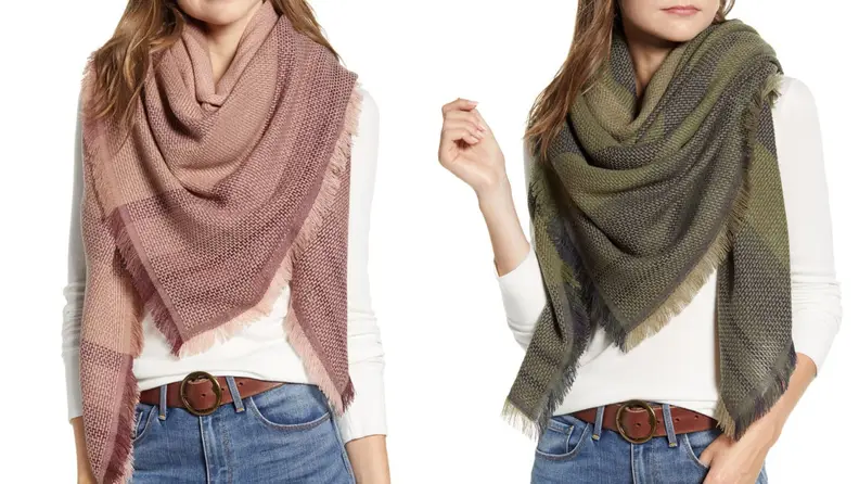 Oversized fall scarf