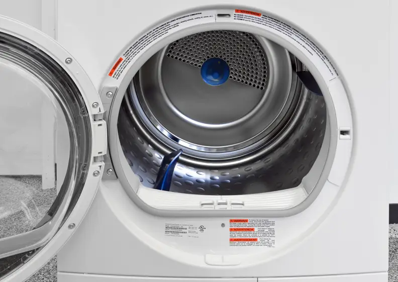The Electrolux EIED200QSW's 4-cu.-ft. stainless steel drum is large for a compact.