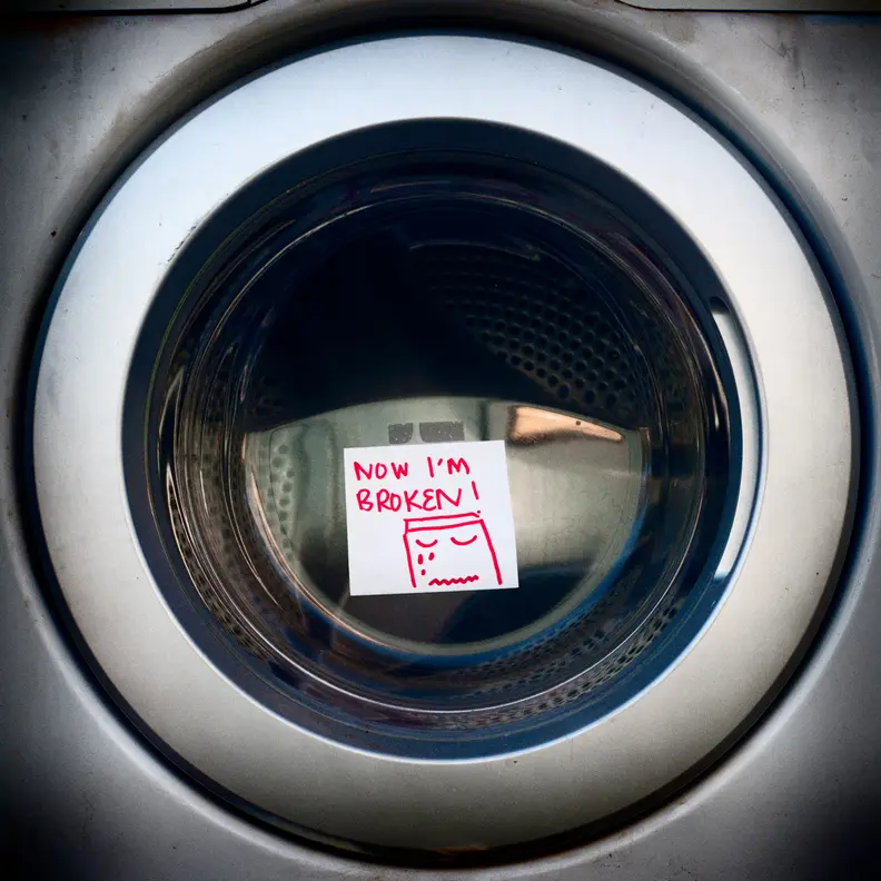 Broken washing machine