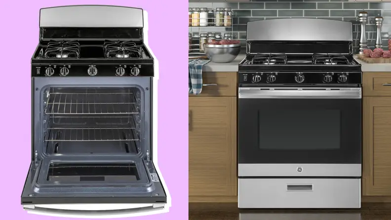 Side-by-side shots of the gas range.