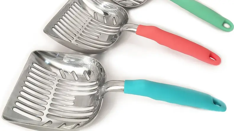 Metal litter scoops are more durable than plastic ones.