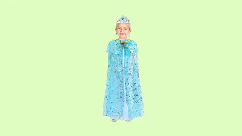 A child wearing a princess costume.
