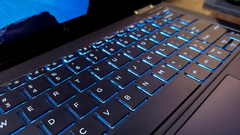 The HP Elite Dragonfly G2's keyboard