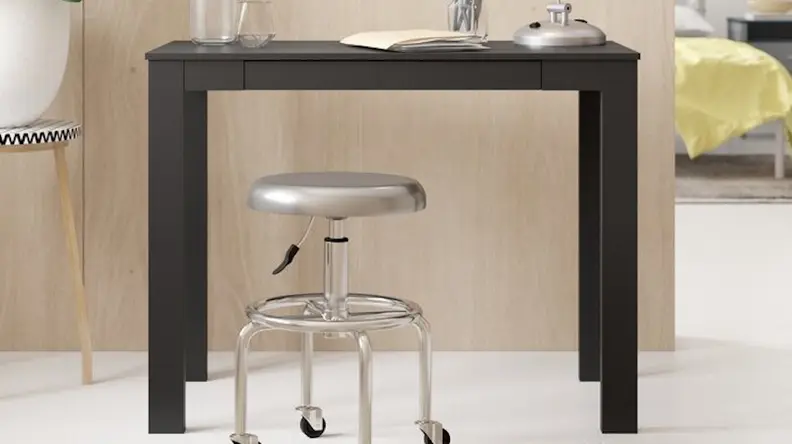 Use decorations to give this simple desk some personality.