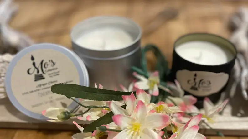 A collection of soy candles.
