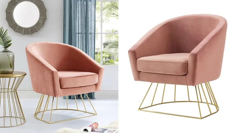 Alice Velvet Barrel Accent Chair Houzz