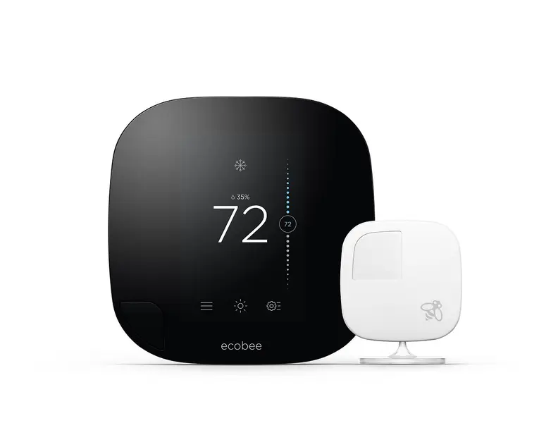 The Ecobee3 is Alexa-compatible, controllable from just about any device, and has a remote probe to track temps in rooms that don't have thermostats.