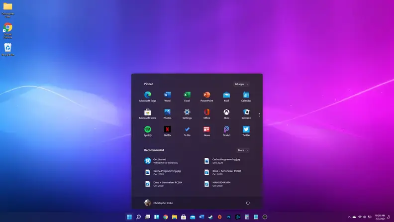 The Windows 11 desktop after updating