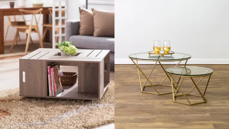 Get rid of your banged-up coffee table,and get one of these trendy models instead.