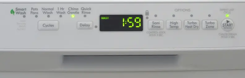 Kenmore 13202 front-facing control panel