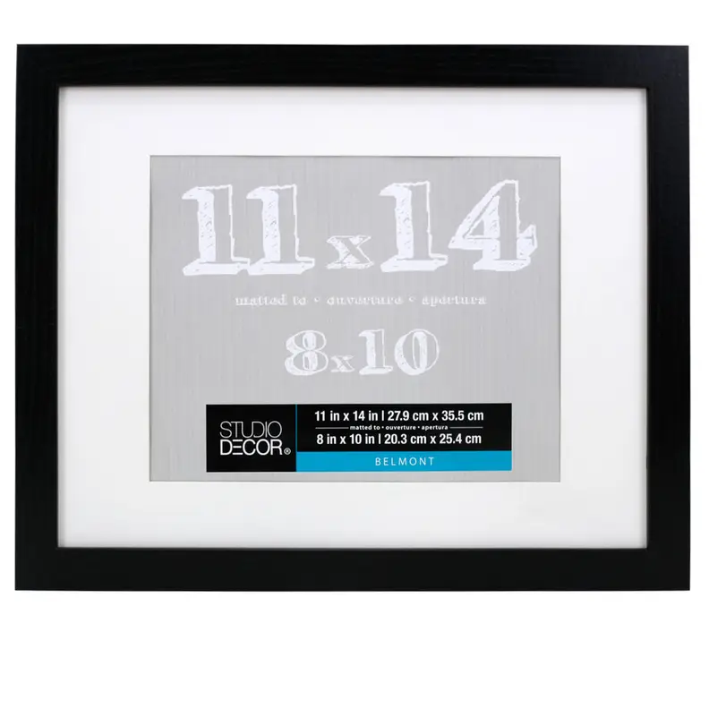 Black picture frames highlight your artwork